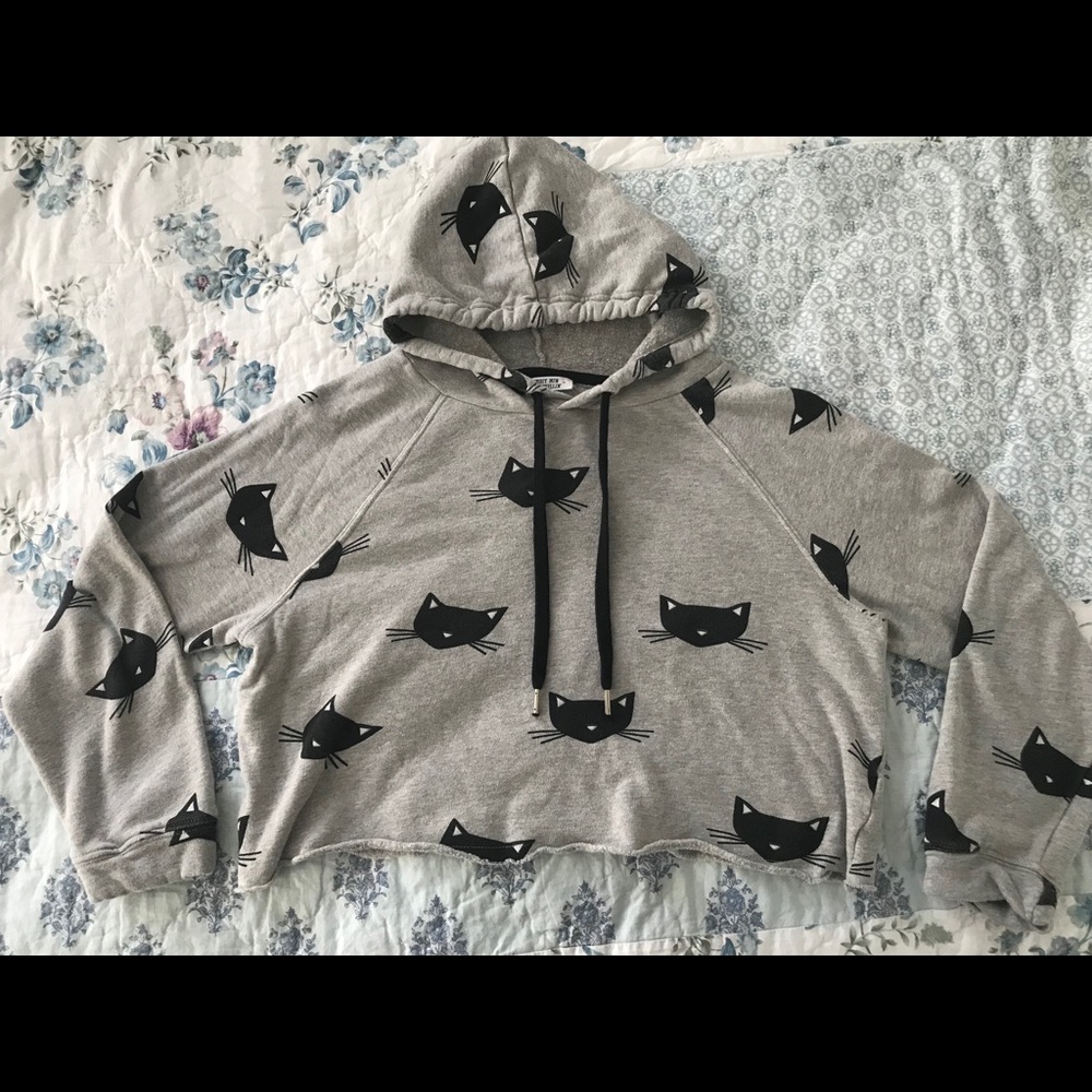 Cropped Cat Hoodie